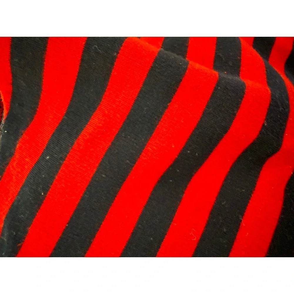 Polo Ralph Lauren Girls Red Navy Blue Striped Knit Skirt Size M 8-10